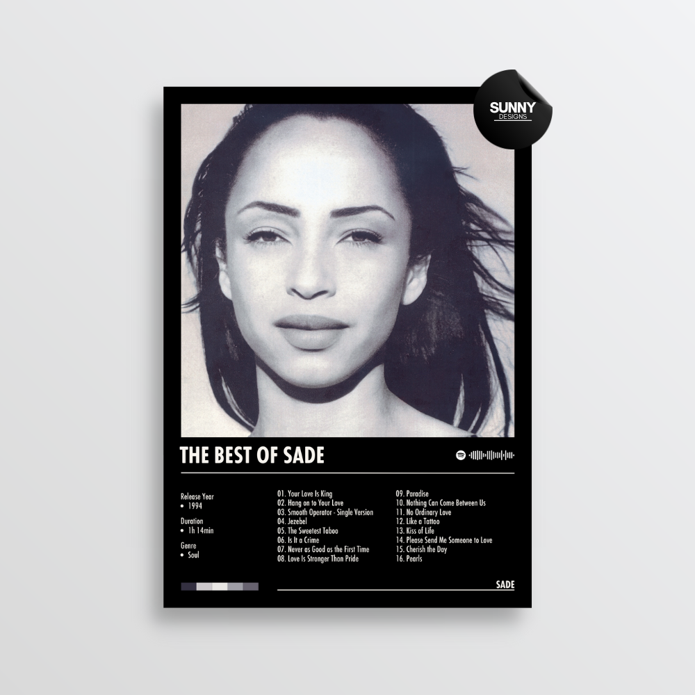 Sade - The Best of Sade | Album Cover Poster – Sunny Designs Posters