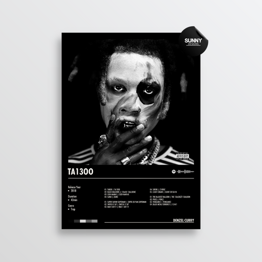 Denzel Curry taboo merch custom album cover poster music poster personalized gifts poster mockup poster template album posters for wall Sunny Designs Poster 