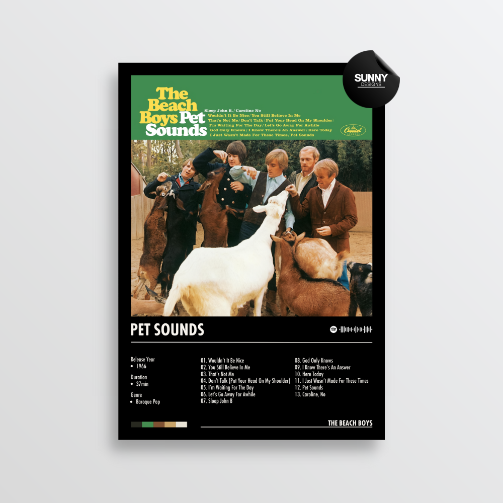 The Beach Boys Pet Sounds merch custom album cover poster music poster personalized gifts poster mockup poster template album posters for wall Sunny Designs Poster 