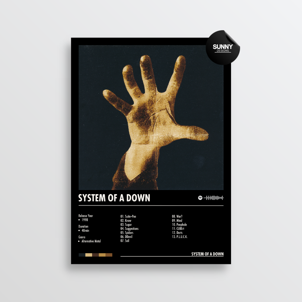 System Of A Down System Of A Down merch custom album cover poster music poster personalized gifts poster mockup poster template album posters for wall Sunny Designs Poster
