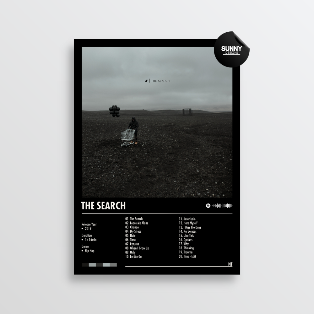 NF - The Search | Album Cover Poster – Sunny Designs Posters