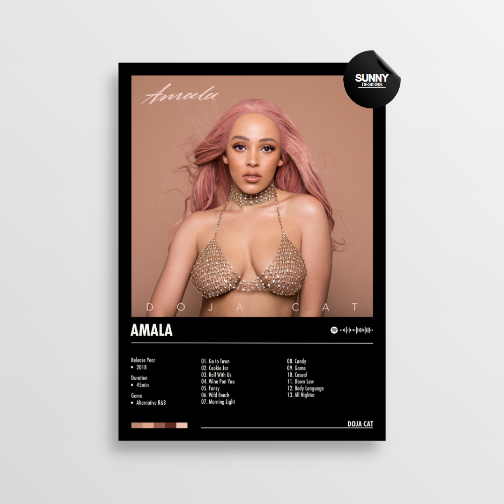 Doja Cat Amala merch custom album cover poster music poster personalized gifts poster mockup poster template Sunny Designs Poster 