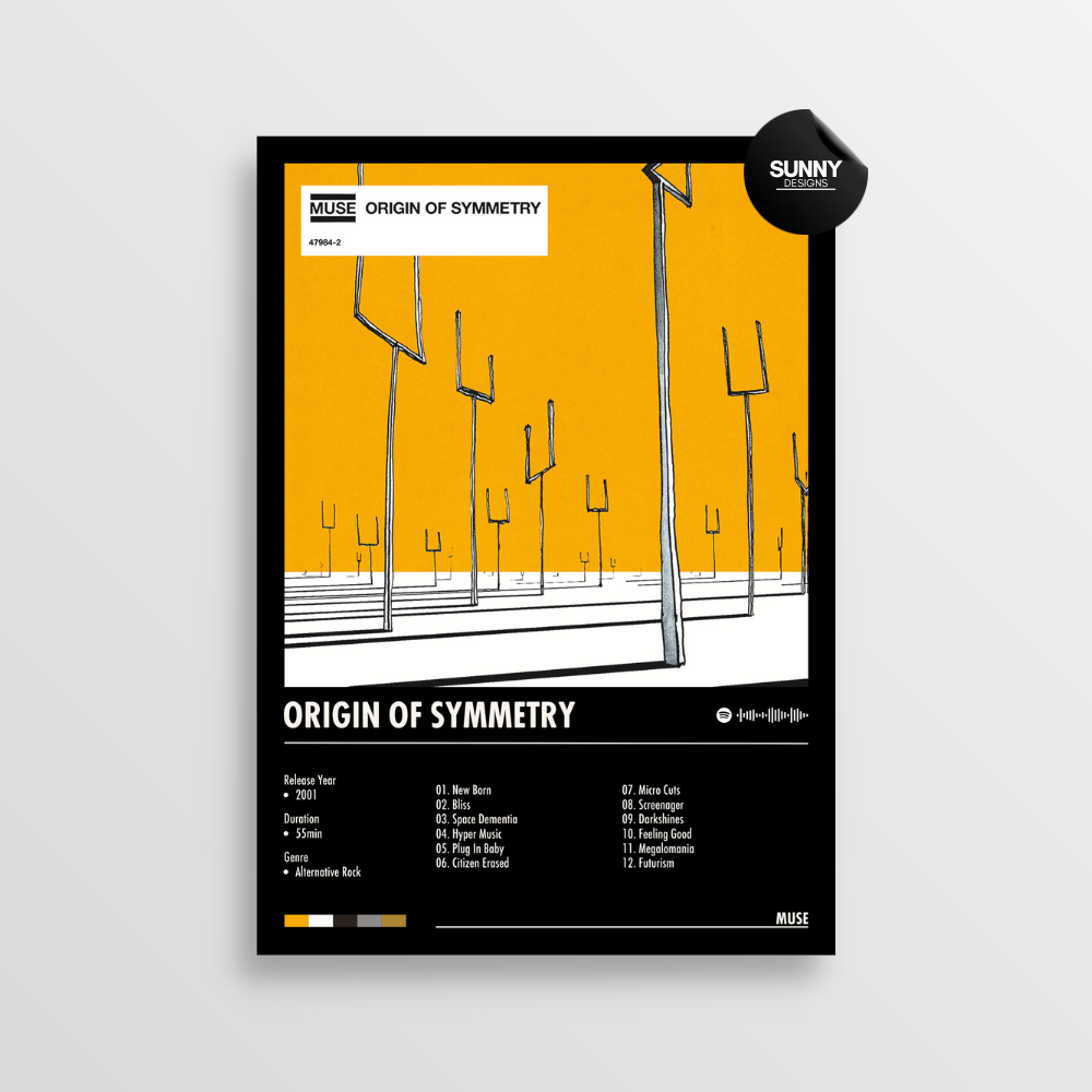 Muse Origin of Symmetry merch custom album cover poster music poster personalized gifts poster mockup poster template album posters for wall Sunny Designs Poster 