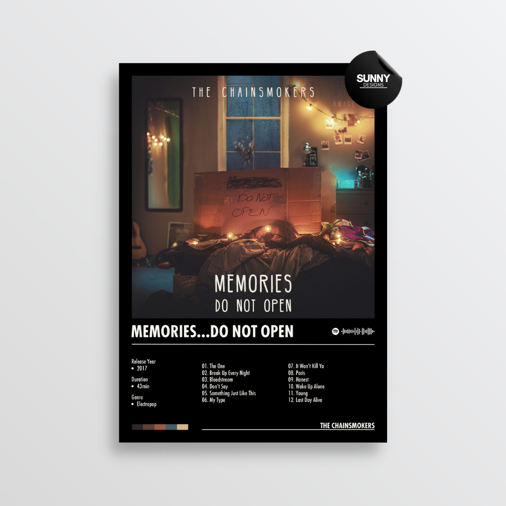 The Chainsmokers Memories...Do Not Open merch custom album cover poster music poster personalized gifts poster mockup poster template album posters for wall Sunny Designs Poster 