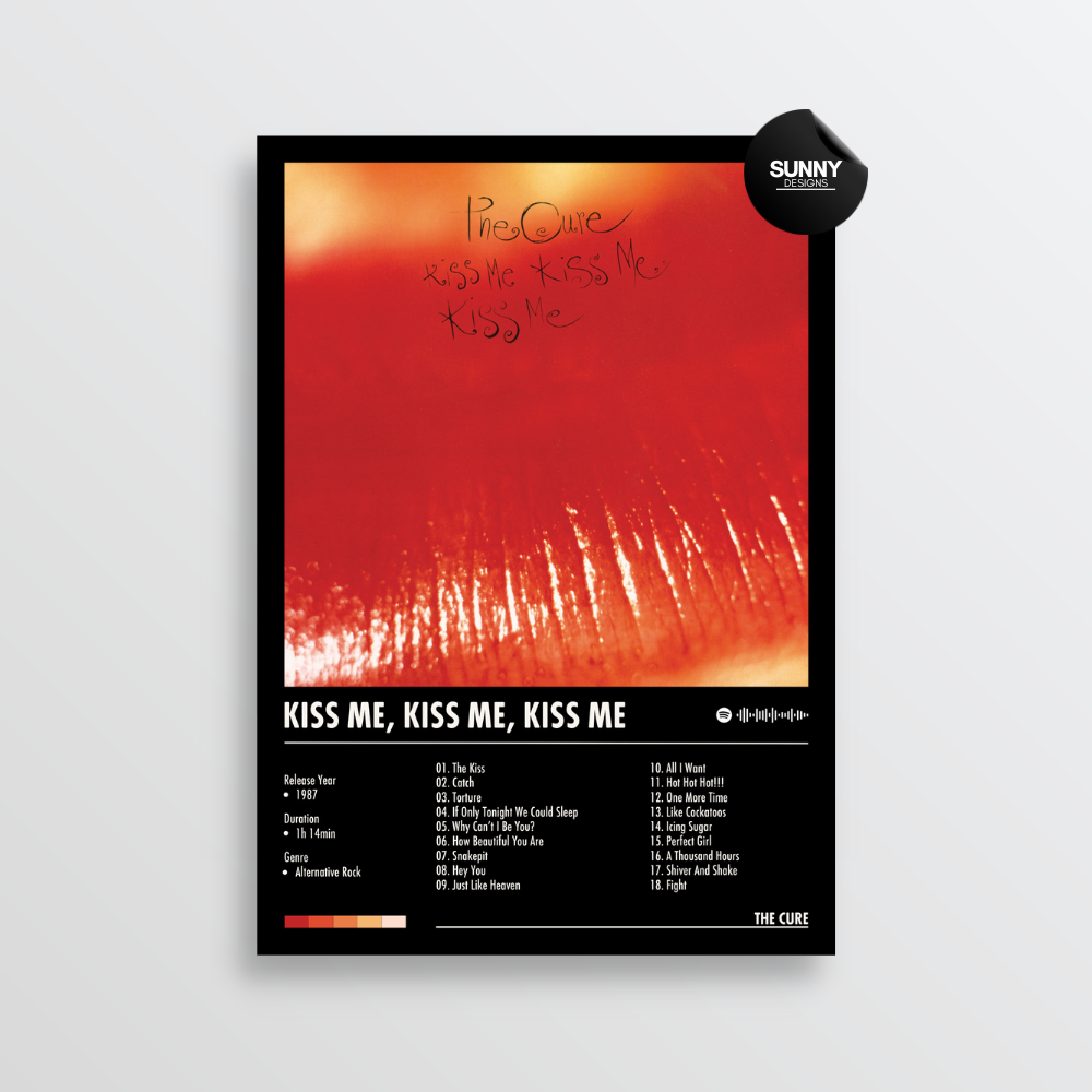 The Cure Kiss Me Kiss Me Kiss Me merch custom album cover poster music poster personalized gifts poster mockup poster template album posters for wall Sunny Designs Poster
