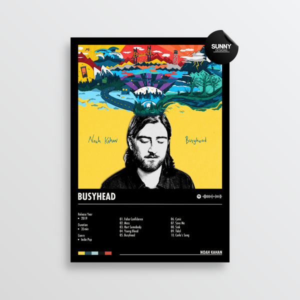 Noah Kahan Busyhead Album Cover Poster Sunny Designs Posters