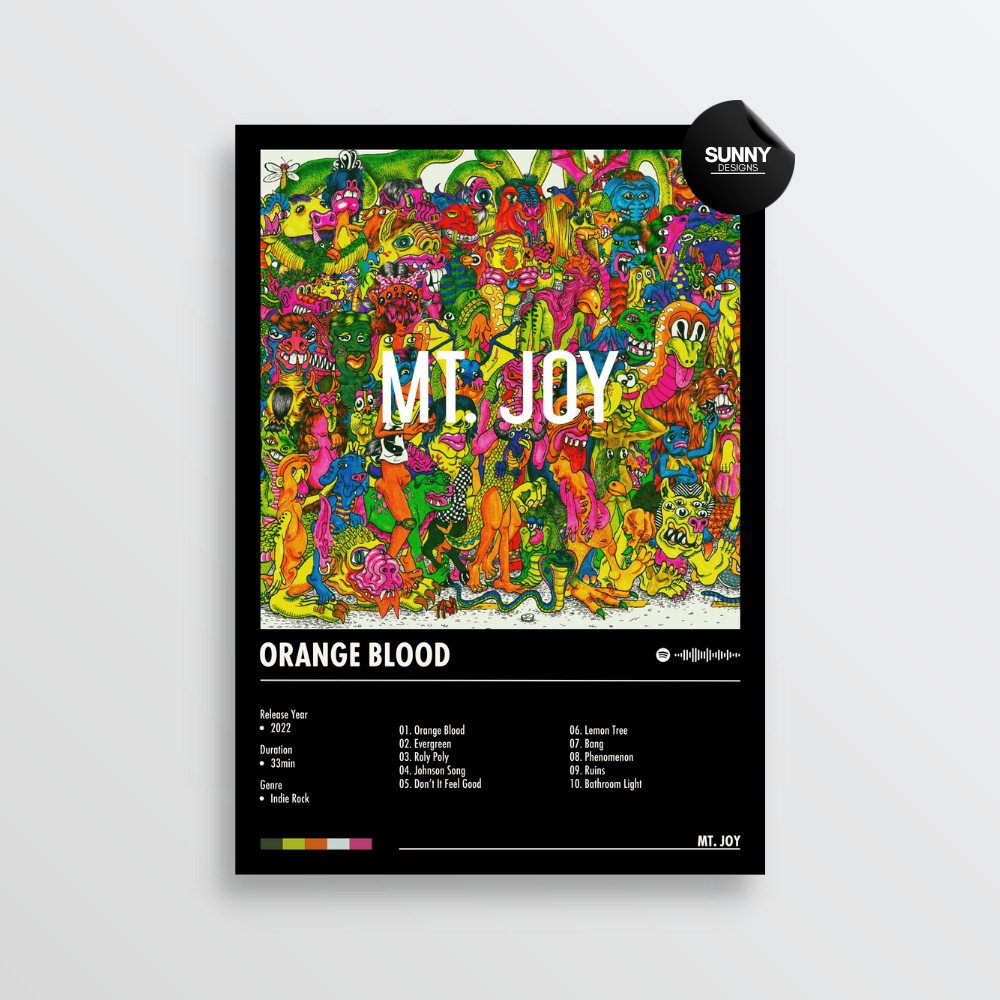 Mt. Joy Orange Blood merch custom album cover poster music poster personalized gifts poster mockup poster template album posters for wall Sunny Designs Poster 