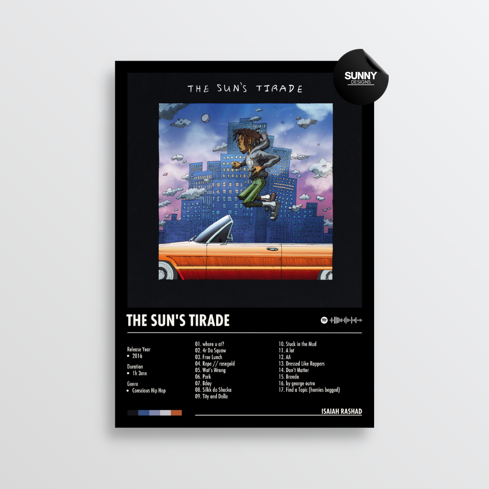 Isaiah Rashad - The Sun's Tirade | Album Cover Poster – Sunny Designs ...