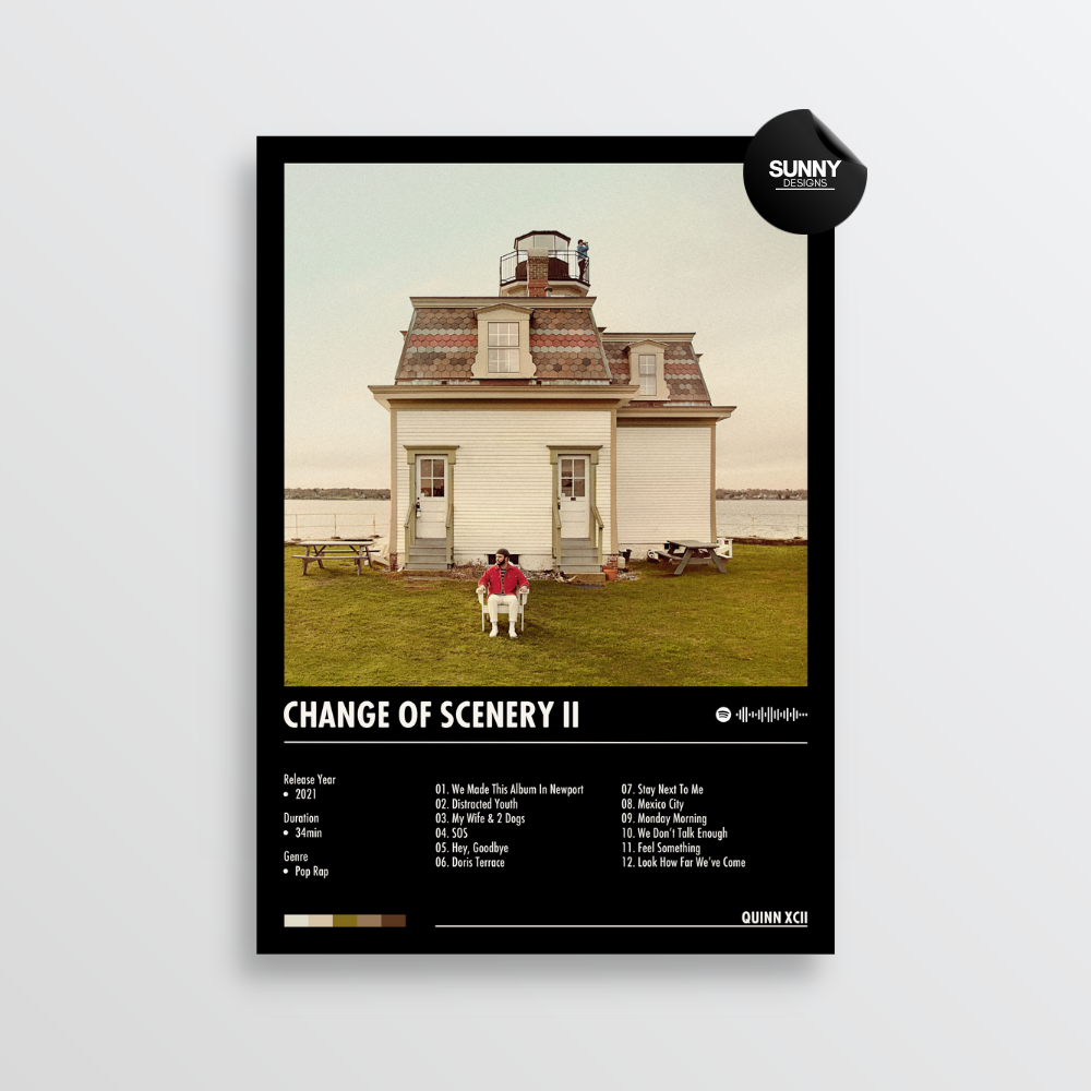 Quinn XCII Change of Scenery II merch custom album cover poster music poster personalized gifts poster mockup poster template album posters for wall Sunny Designs Poster 