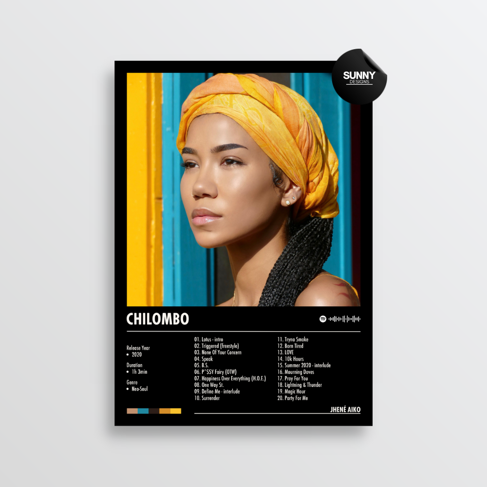 Jhené Aiko - Chilombo | Album Cover Poster – Sunny Designs Posters