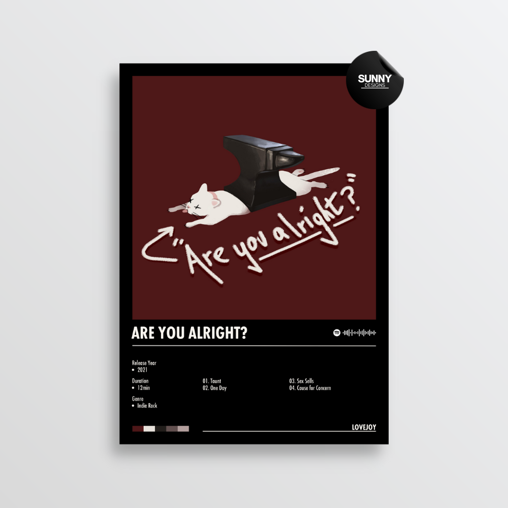 Lovejoy - Are You Alright? | Album Cover Poster – Sunny Designs Posters