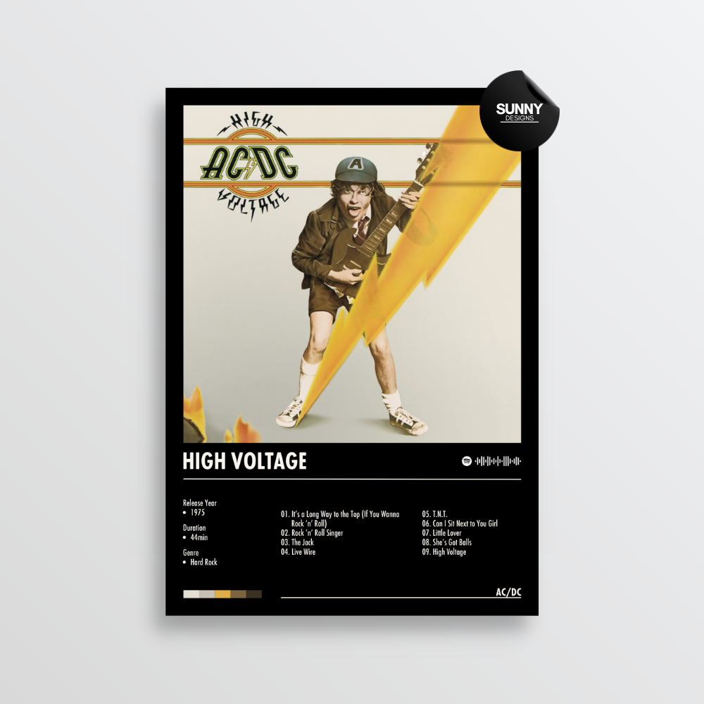 AC/DC - High Voltage | Album Cover Poster – Sunny Designs Posters