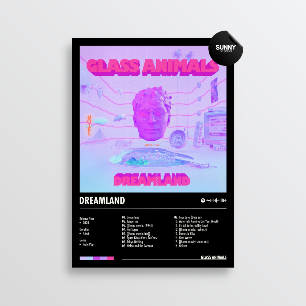 Glass Animals Dreamland merch custom album cover poster music poster personalized gifts poster mockup poster template album posters for wall Sunny Designs Poster 