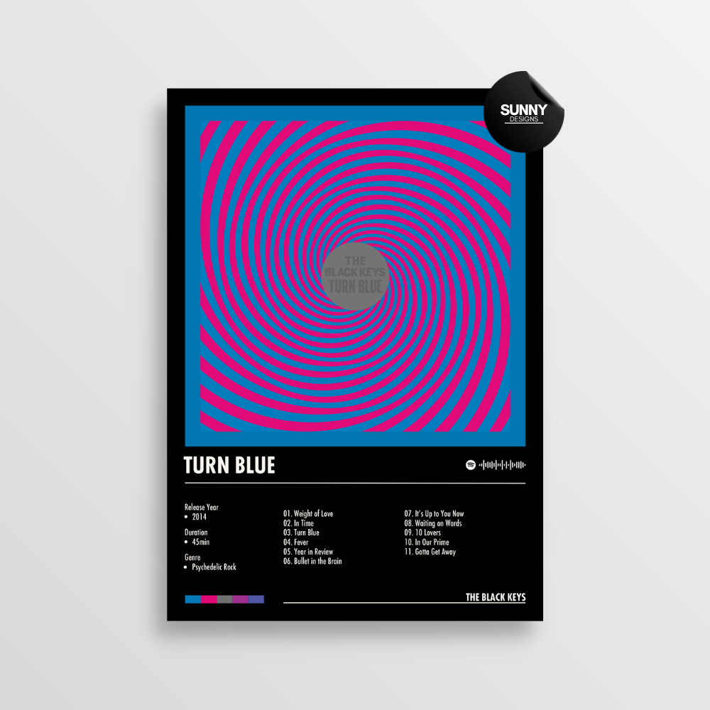 The Black Keys Turn Blue merch custom album cover poster music poster personalized gifts poster mockup poster template album posters for wall Sunny Designs Poster
