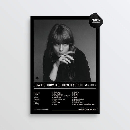 Florence and The Machine How Big, How Blue, How Beautiful (Deluxe) merch custom album cover poster music poster personalized gifts poster mockup poster template album posters for wall Sunny Designs Poster 