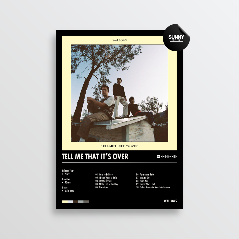 Wallows Tell Me That It’s Over merch custom album cover poster music poster personalized gifts poster mockup poster template album posters for wall Sunny Designs Poster 