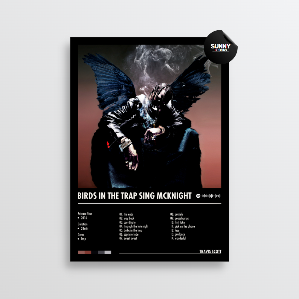 Travis Scott Birds In The Trap Sing McKnight merch custom album cover poster music poster personalized gifts poster mockup poster template Sunny Designs Poster 