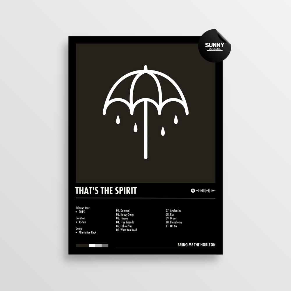 Bring Me the Horizon That's The Spirit merch custom album cover poster music poster personalized gifts poster mockup poster template album posters for wall Sunny Designs Poster 