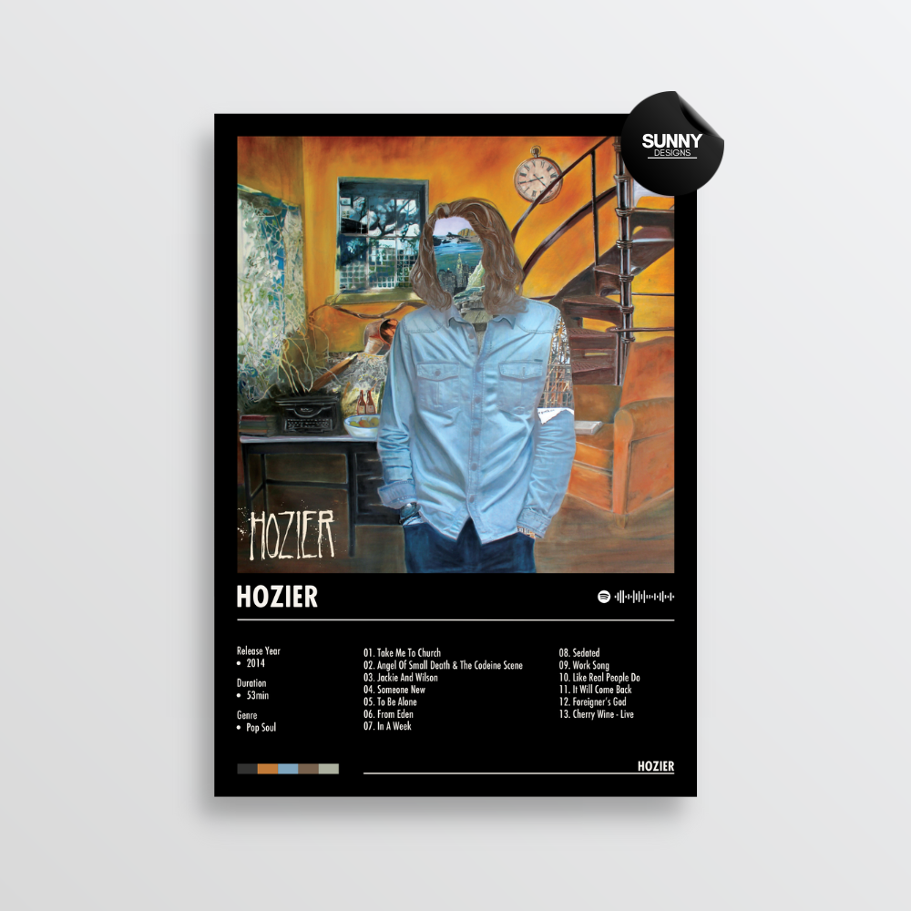 Hozier Hozier merch custom album cover poster music poster personalized gifts poster mockup poster template album posters for wall Sunny Designs Poster 