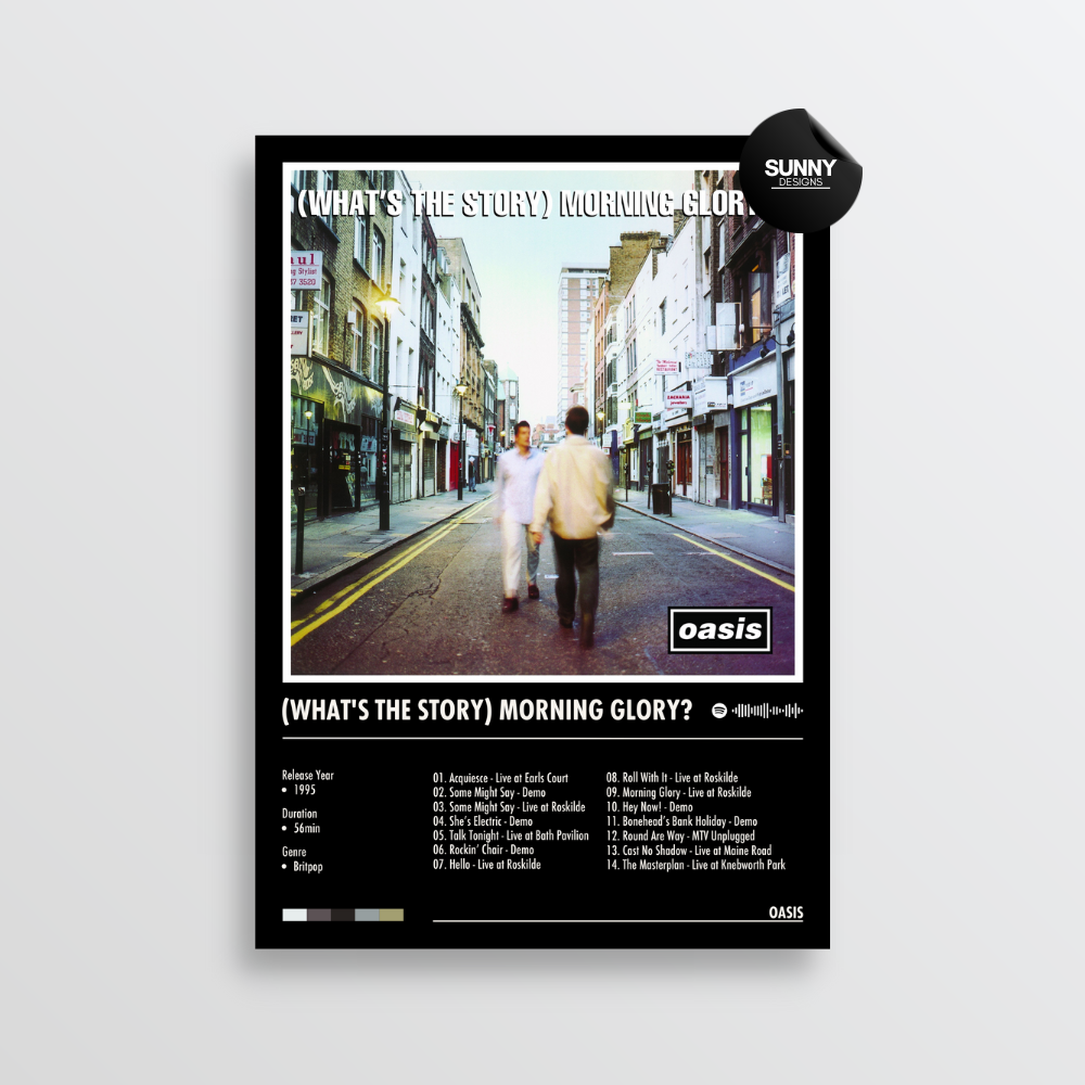 Oasis What's the Story Morning Glory merch custom album cover poster music poster personalized gifts poster mockup poster template album posters for wall Sunny Designs Poster 