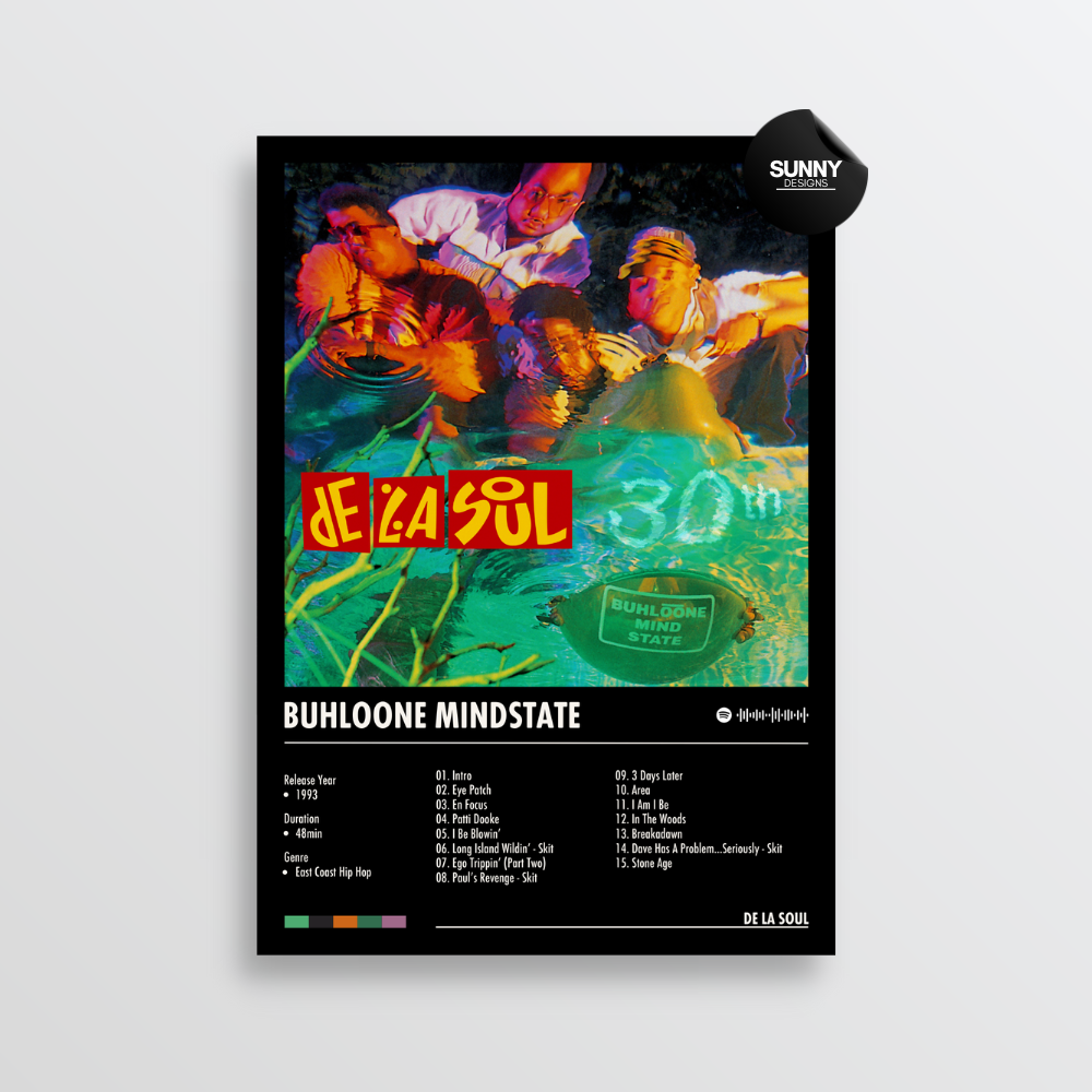 De La Soul Buhloone Mindstate merch custom album cover poster music poster personalized gifts poster mockup poster template album posters for wall Sunny Designs Poster
