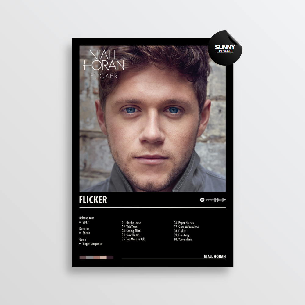 Niall Horan Flicker merch custom album cover poster music poster personalized gifts poster mockup poster template Sunny Designs Poster 