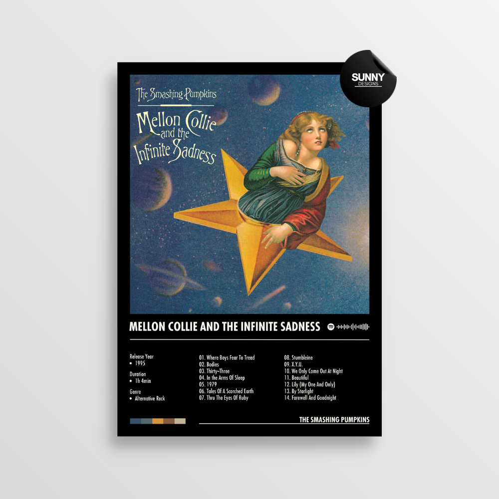 The Smashing Pumpkins Mellon Collie And The Infinite Sadness merch custom album cover poster music poster personalized gifts poster mockup poster template album posters for wall Sunny Designs Poster 