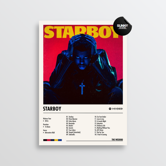 The Weeknd - Starboy | Album Cover Poster
