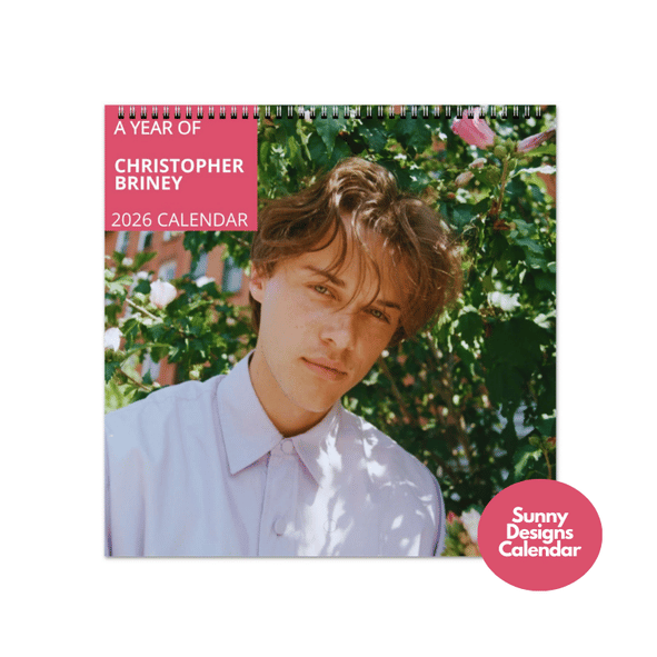 Christopher Briney 2026 Wall Calendar - Sunny Designs Posters Celebrity Wall Art - Unique Gift - Celebrity Calendar Planner Desk