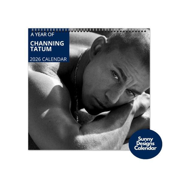Channing Tatum 2026 Wall Calendar - Sunny Designs Posters Celebrity Wall Art - Unique Gift - Celebrity Calendar Planner Desk