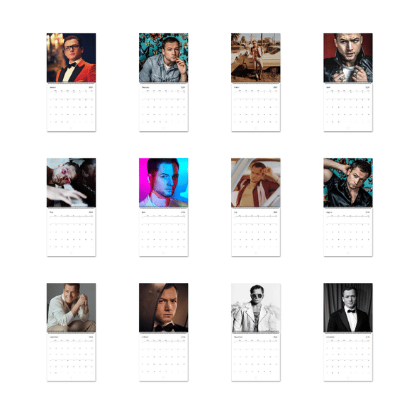 A Year of Taron Egerton 2026 Wall Calendar