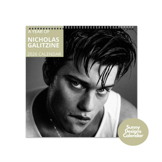 Nicholas Galitzine 2026 Wall Calendar - Sunny Designs Posters Celebrity Wall Art - Unique Gift - Celebrity Calendar Planner Desk
