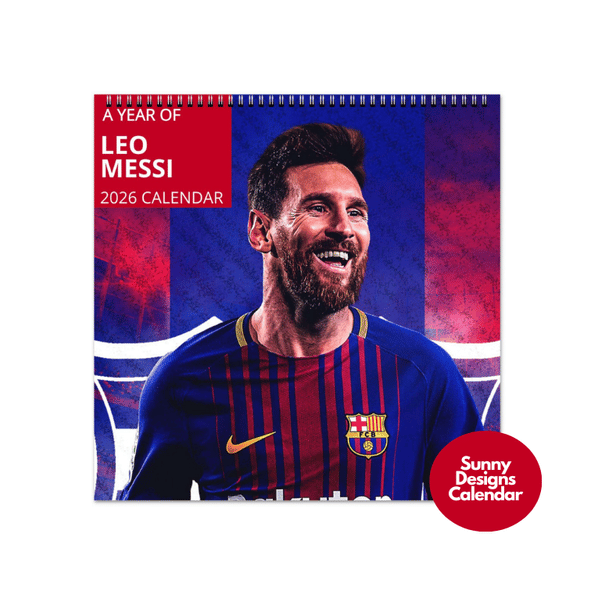 Lionel Messi 2026 Wall Calendar - Sunny Designs Posters Celebrity Wall Art - Unique Gift - Celebrity Calendar Planner Desk