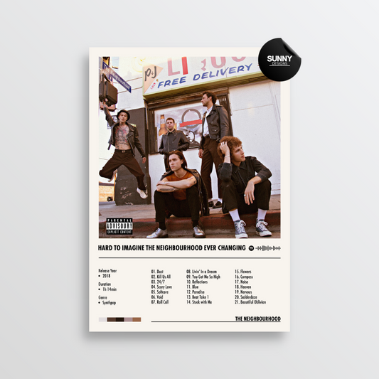 The Neighbourhood Hard to Imagine the Neighbourhood Ever Changing merch custom album cover poster music poster personalized gifts poster mockup poster template album posters for wall Sunny Designs Poster 