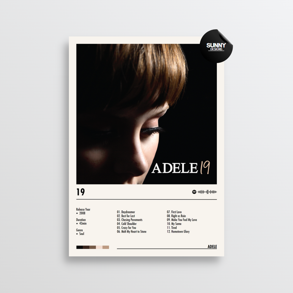 Adele 19 Adele 21 merch custom album cover poster music poster personalized gifts poster mockup poster template Sunny Designs Poster 