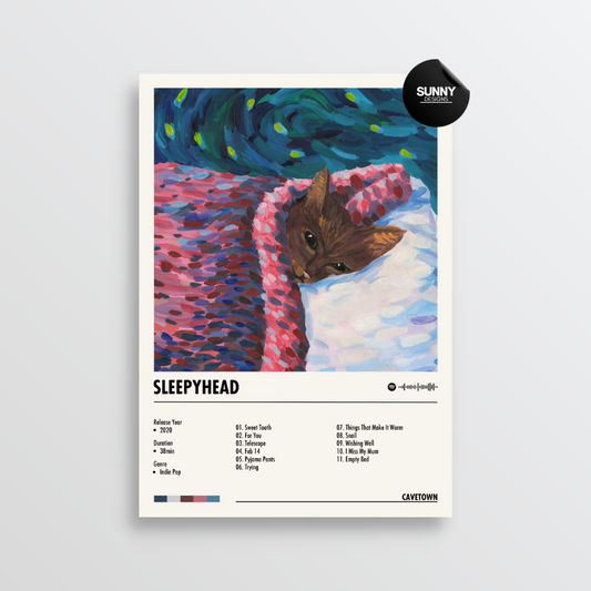 Cavetown Sleepyhead merch custom album cover poster music poster personalized gifts poster mockup poster template album posters for wall Sunny Designs Poster
