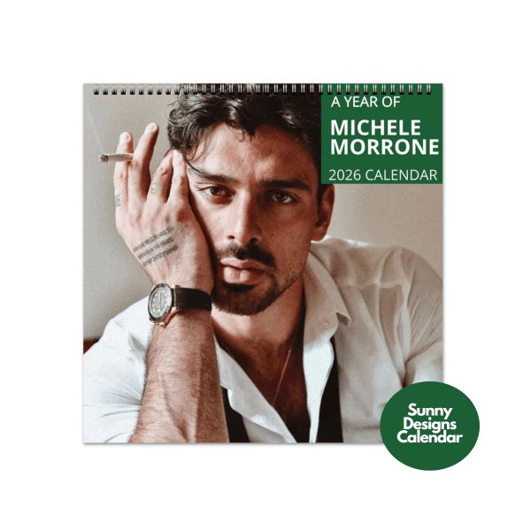 Michele Morrone 2026 Wall Calendar - Sunny Designs Posters Celebrity Wall Art - Unique Gift - Celebrity Calendar Planner Desk 
