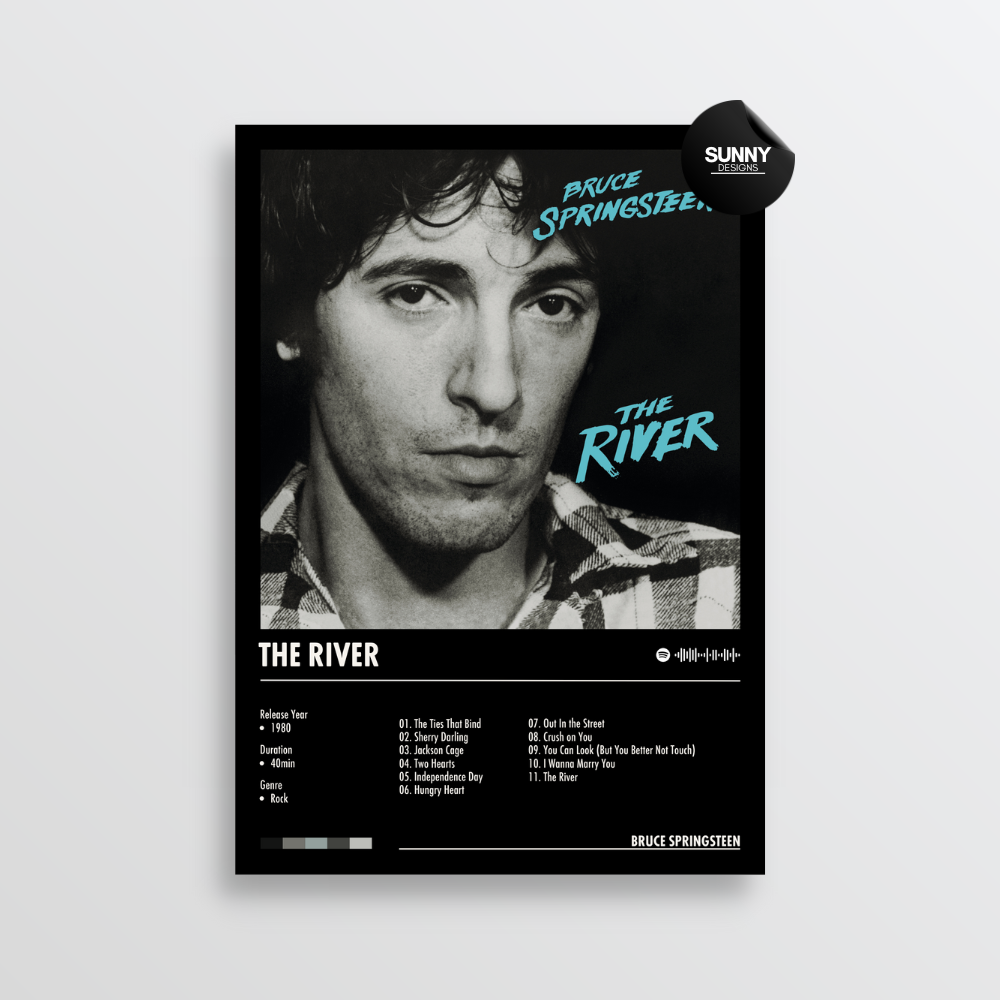 Bruce Springsteen The River merch custom album cover poster music poster personalized gifts poster mockup poster template album posters for wall Sunny Designs Poster 