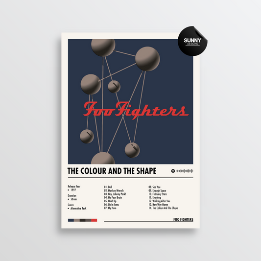 Foo Fighters The Colour And The Shape merch custom album cover poster music poster personalized gifts poster mockup poster template album posters for wall Sunny Designs Poster 