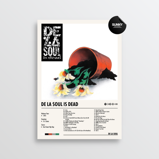 De La Soul De La Soul is Dead merch custom album cover poster music poster personalized gifts poster mockup poster template album posters for wall Sunny Designs Poster
