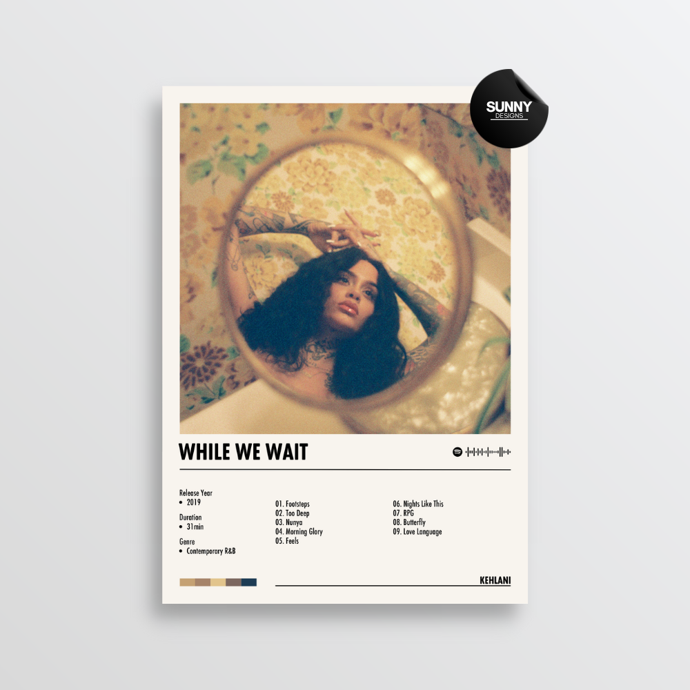 Kehlani While We Wait merch custom album cover poster music poster personalized gifts poster mockup poster template Sunny Designs Poster