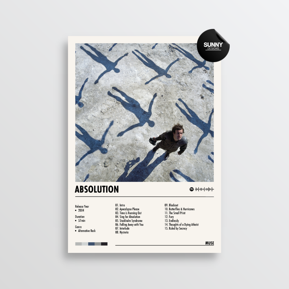 Muse Absolution merch custom album cover poster music poster personalized gifts poster mockup poster template album posters for wall Sunny Designs Poster 