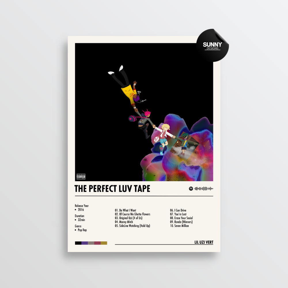 Lil Uzi Vert The Perfect LUV Tape merch custom album cover poster music poster personalized gifts poster mockup poster template Sunny Designs Poster 