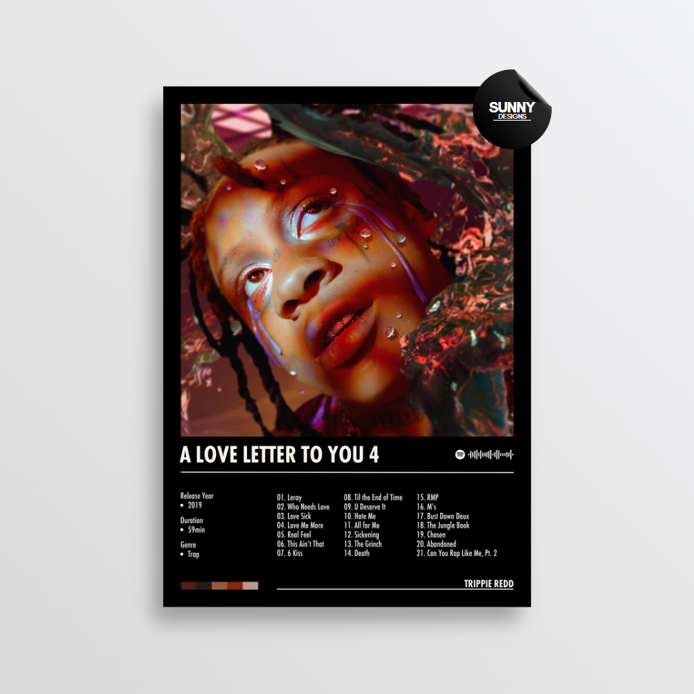 Trippie Redd A Love Letter To You 4 merch custom album cover poster music poster personalized gifts poster mockup poster template Sunny Designs Poster 