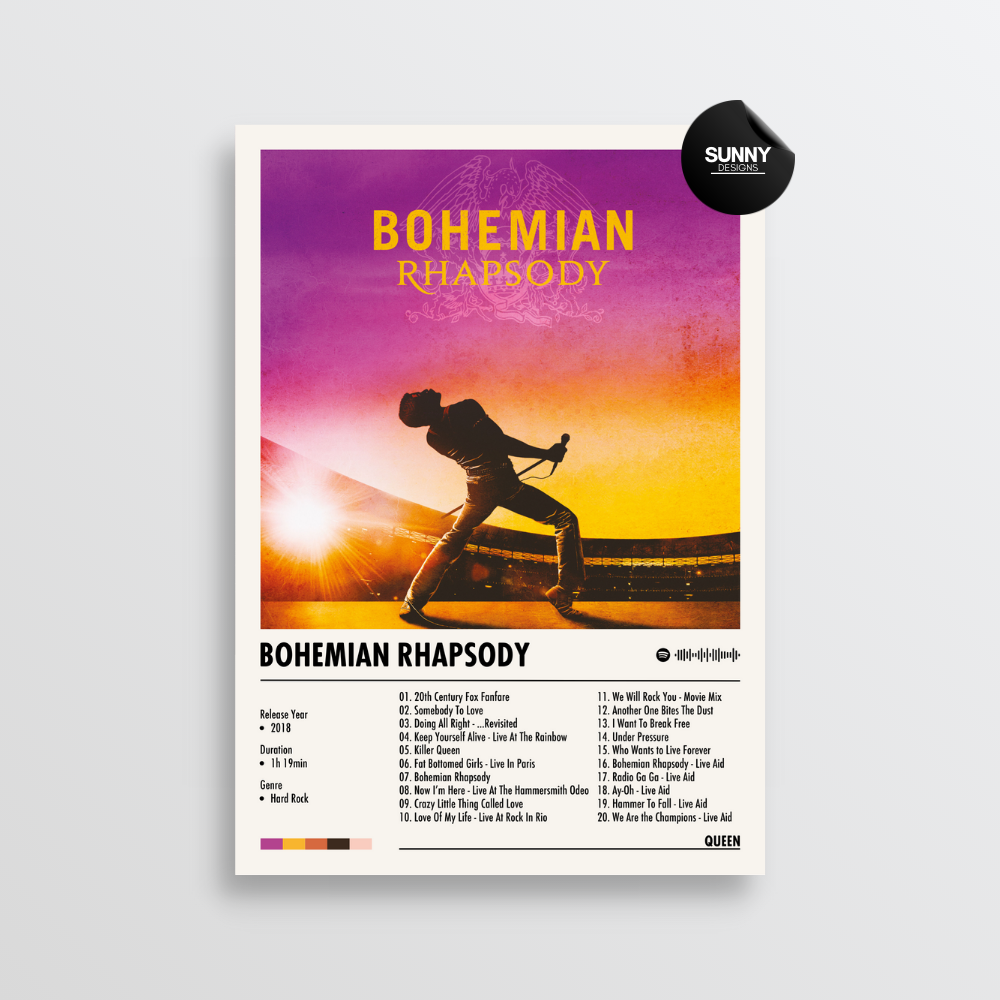 Queen Bohemian Rhapsody merch custom album cover poster music poster personalized gifts poster mockup poster template album posters for wall Sunny Designs Poster 