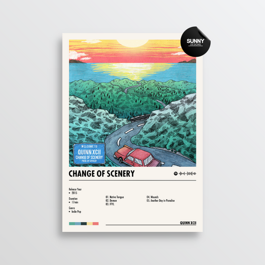 Quinn XCII Change of Scenery merch custom album cover poster music poster personalized gifts poster mockup poster template album posters for wall Sunny Designs Poster 