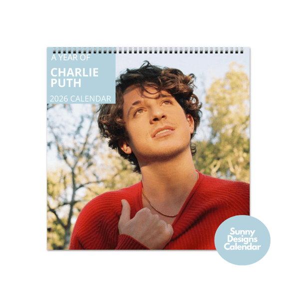 Charlie Puth 2026 Wall Calendar - Sunny Designs Posters Celebrity Wall Art - Unique Gift - Celebrity Calendar Planner Desk