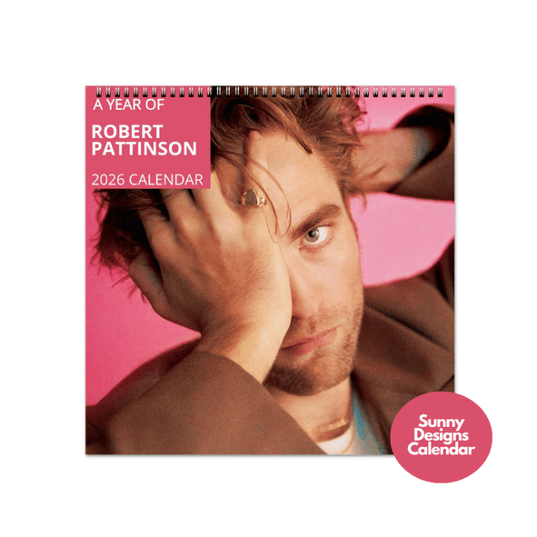 Robert Pattinson 2026 Wall Calendar - Sunny Designs Posters Celebrity Wall Art - Unique Gift - Celebrity Calendar Planner Desk