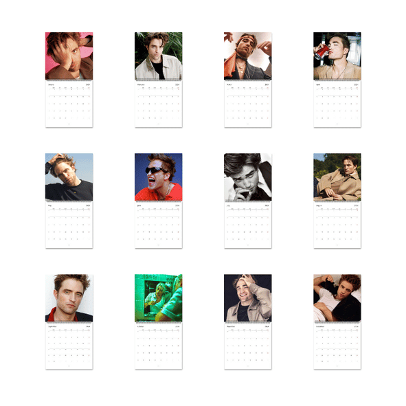 A Year of Robert Pattinson 2026 Wall Calendar