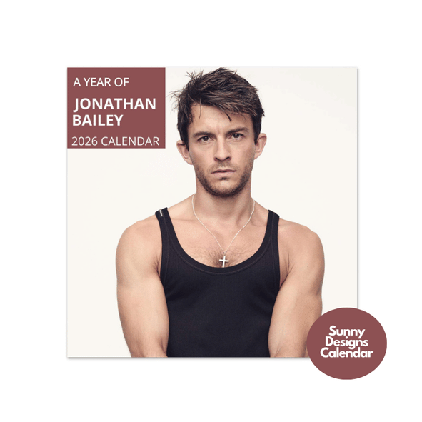 Jonathan Bailey 2026 Wall Calendar - Sunny Designs Posters Celebrity Wall Art - Unique Gift - Celebrity Calendar Planner Desk